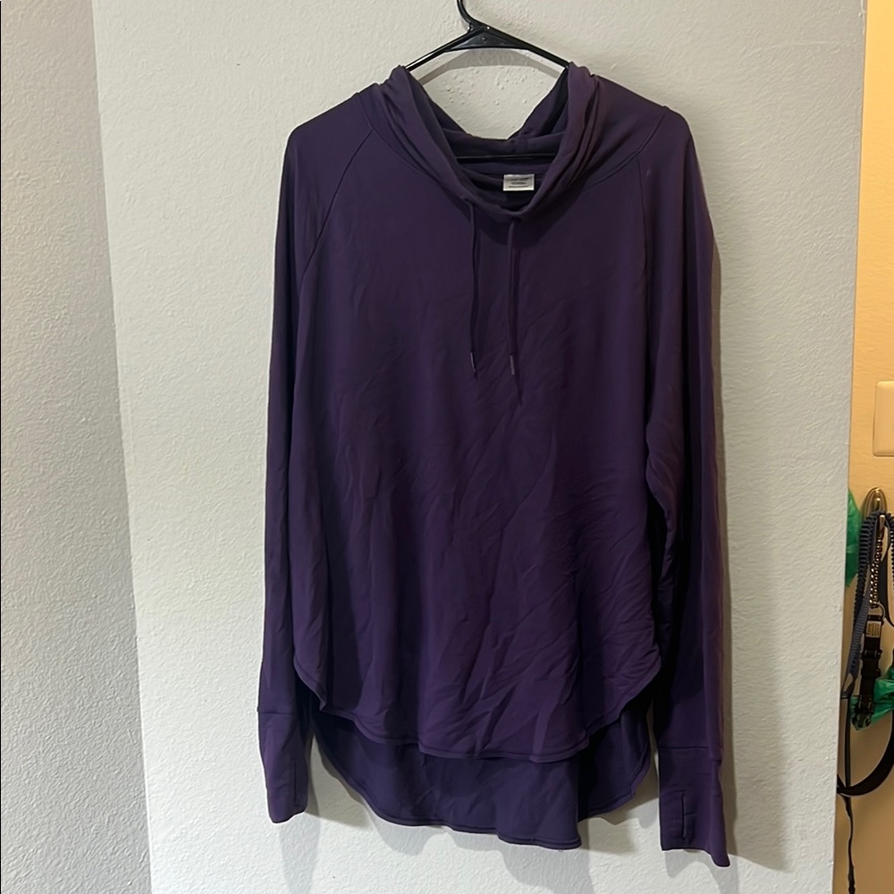Avia Purple Oversized Long Sleeve Hoodie